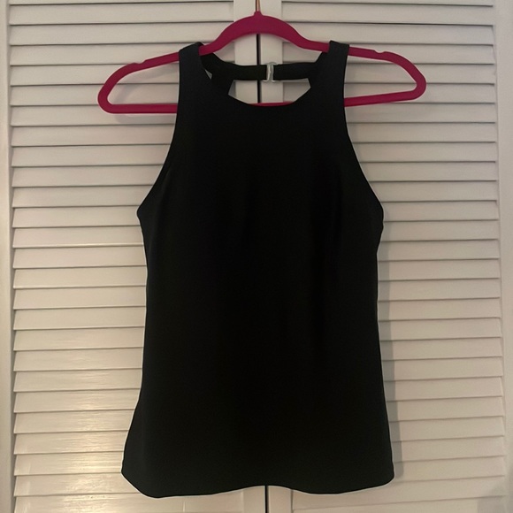 Black Tankini Top with built in bra Small - Picture 1 of 5